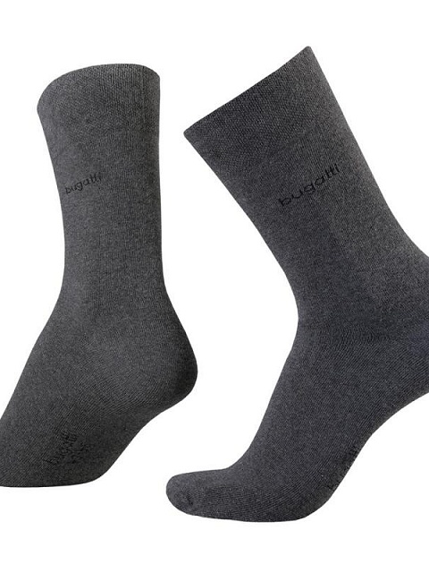 BUGATTI ZOKNI ANTRACITE 2 PACK 6702 620 SENSITIVE COMFORT TOP