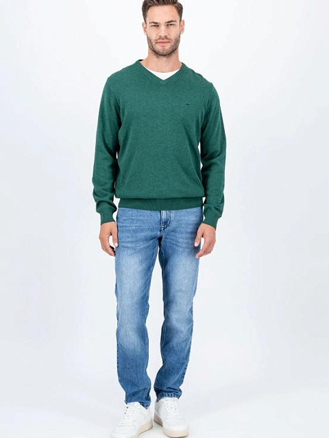 FYNCH-HATTON V-NYAK� PUL�VER 1414 211 707 DARK EMERALD